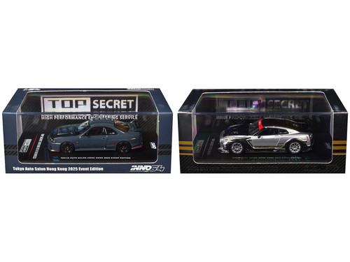 Nissan Top Secret "Tokyo Auto Salon Hong Kong 2025 Event Edition" Set of 2 Pieces 1/64 Diecast Model Car by Inno Models