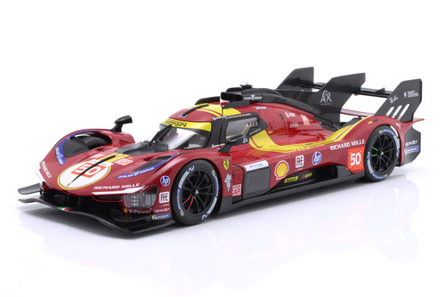1/18 BBurago 2024 Ferrari 499P #50 6th WEC Qatar Ferrari - AF