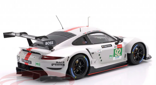 1/18 Ixo 2021 Porsche 911 RSR-19 #92 24h LeMans Porsche GT Team Kévin Estre, Neel Jani, Michael Christensen Car Model