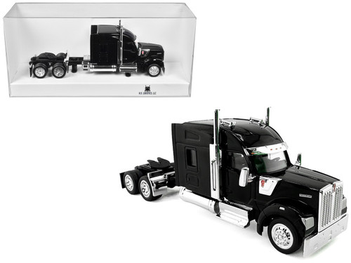 Kenworth W990 with Stand Up Sleeper Cab Black 1/87 (HO) Plastic