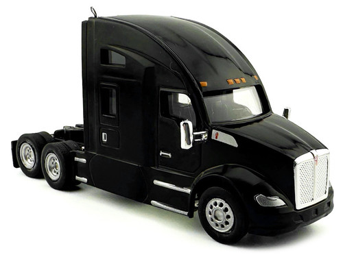 Kenworth T680 Sleeper Cab Black 1/87 (HO) Plastic Model Car by HO Logistics