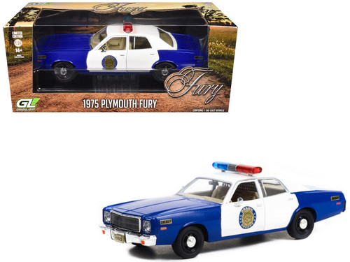 1975 Plymouth Fury Blue and White 