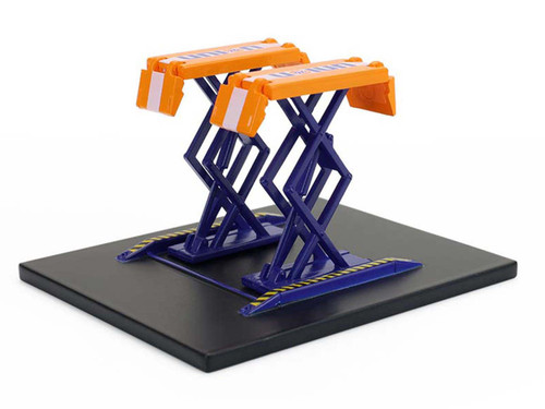 Automotive Double Scissor Lift "Union 76" Orange and Blue "Double Scissor Lifts" Series 2 1/64 Diecast Model by Greenlight