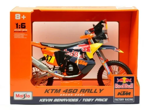 1/6 Maisto 2024 Toby Price KTM 450 #2 5th Rally Dakar Diecast