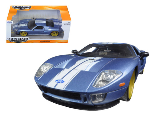 2005 Ford GT Blue 1/24 Diecast Model Car by Jada