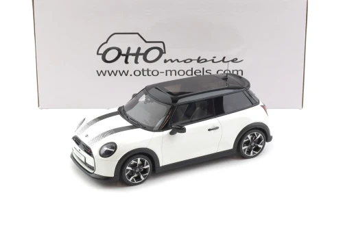 1/18 OTTO 2025 Mini Cooper S Nanuq Metallic White Car Model
