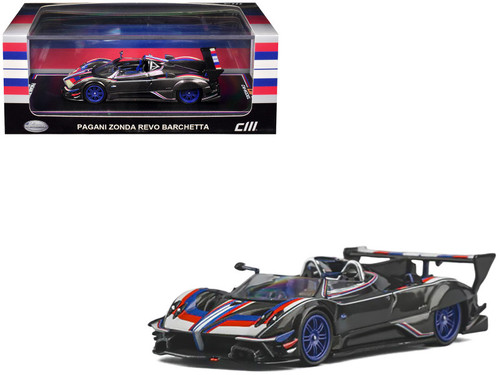 Pagani Zonda Revo Barchetta Carbon with Red White and Blue Stripes