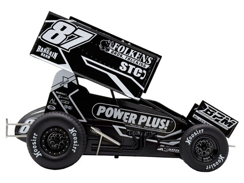 1/18 ACME 2026 #87 Power Plus Sprint Car - Black - Aaron Reutzel Diecast Car Model