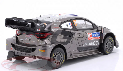 1/18 Ixo 2024 Toyota GR Yaris Rally1 Hybrid #17 Winner Rally Finland Toyota Gazoo Racing WRT Sébastien Ogier, Vincent Landais Car Model
