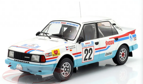 1/18 Ixo 1986 Skoda 130 LR #22 Rally Acropolis Škoda Team Svatopluk Kvaizar, Jiří Janeček Car Model