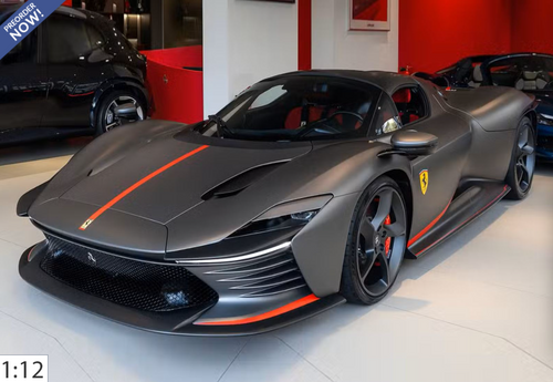 1/12 BBR Ferrari Daytona SP3 Icon Series Open Roof Carlos Sainz (Matte Iron Grey) Car Model Limited 10 Pieces