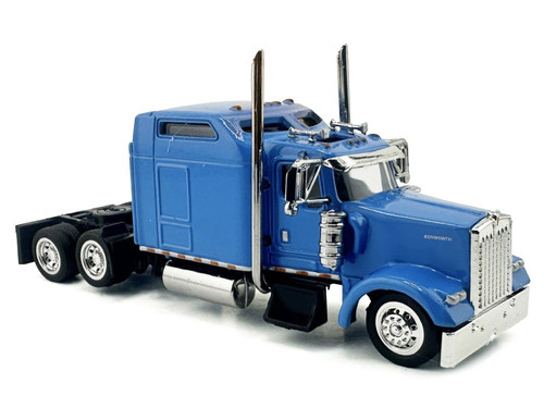 Kenworth W900L Truck Tractor with Sleeper Cab Baby Blue 1/87 (HO) Scale Plastic Model Car by HO Logistics