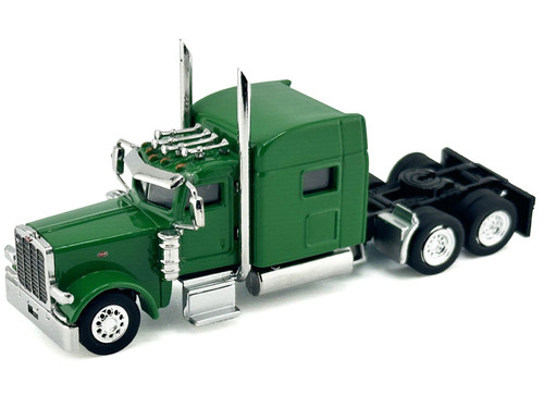 Peterbilt 389 Truck Tractor with Sleeper Cab Green 1/87 (HO) Scale Plastic Model Car by HO Logistics