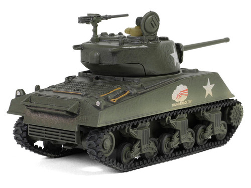 U.S. Sherman M4A3(76) Medium Tank "THUNDERBOLT IV 37th Tank Battalion 4th Armored Division Bastogne" (1944) United States Army "Mini AFV" Series 1/64 Diecast Model by Forces of Valor