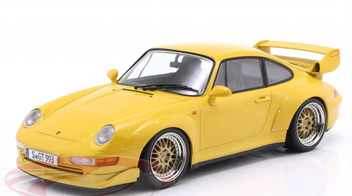 1/18 KK-Scale 1996 Porsche 911 (993) GT2 (Speed Yellow with BBS Wheels) Diecast Car Model
