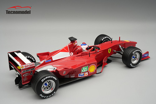 1/18 Tecnomodel Ferrari F1 2000 Monaco GP Driver: Rubens Barrichello Limited Edition Car Model with Driver Figure