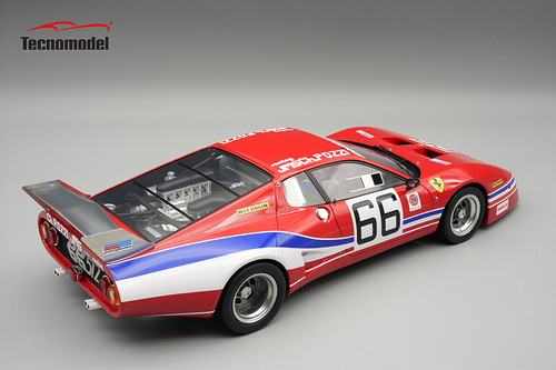 1/18 Tecnomodel Ferrari 512 BB/LM Daytona 24h 1979 Car #66 JMS-Racing - Pozzi 53rd Place Driver: J.C. Andruet - S. Dini - C. Ballaut - Léna  Limited Edition Car Model