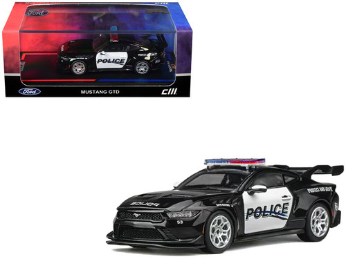 1/64 CM Model Ford Mustang GTD Police Diecast Car Model
