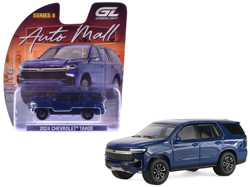1/64 Greenlight 2024 Chevrolet Tahoe (Midnight Blue Metallic) Diecast Car Model