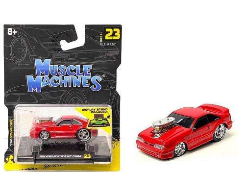 1/64 Muscle Machines 1993 Ford Mustang SVT Cobra (Red) Diecast Car Model