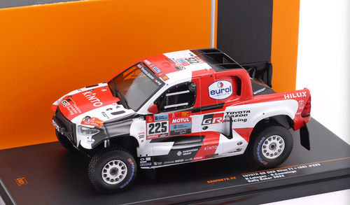 1/43 Ixo 2022 Toyota GR DKR Hilux #225 Rallye Dakar Toyota Gazoo Racing Henk Lategan, Brett Cummings Diecast Car Model