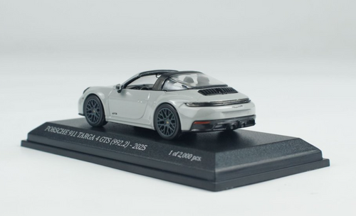 1/64 Minichamps 2025 Porsche 911 (992.2) Targa 4 GTS (Chalk Grey) Diecast Car Model