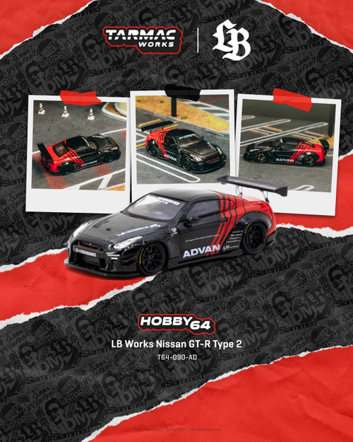 1/43 Tarmac Works LB-WORKS NISSAN GT-R R35 type 2 Motul Diecast