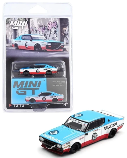 1/64 Mini GT Nissan Skyline Kenmeri Liberty Walk Nissan Racing '75 Concept Diecast Car Model