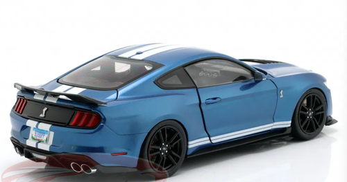 1/18 Ixo 2022 Ford Mustang Shelby GT500 (Blue Metallic with White Stripes) Diecast Car Model