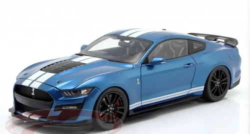 1/18 Ixo 2022 Ford Mustang Shelby GT500 (Blue Metallic with White Stripes) Diecast Car Model