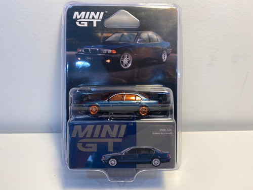 CHASE CAR 1/64 Mini GT BMW 750iL E38 (Sorrento Blue Metallic) Diecast Car Model