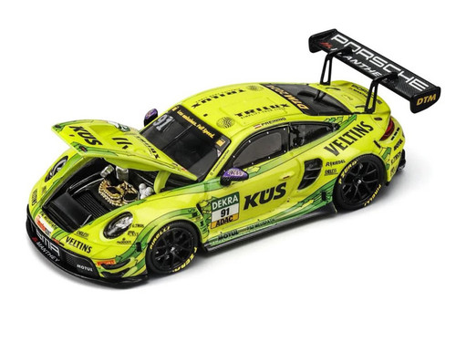 1/64 Trends Hobby 2024 Porsche 911 GT3 R DTM #90 Diecast Car Model