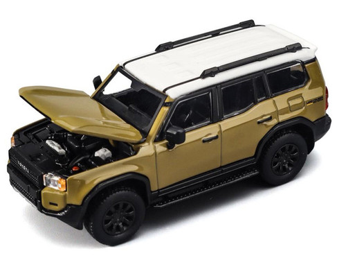 Toyota Land Cruiser 250 Sand with White Top 1/64 Diecast Model Car by Trends Hobby