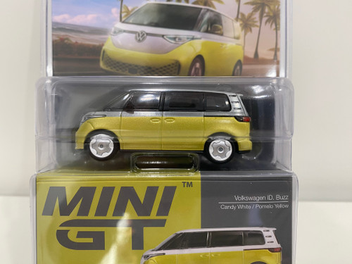 CHASE CAR 1/64 Mini GT Volkswagen ID.Buzz (Candy White & Pomelo Yellow) Diecast Car Model