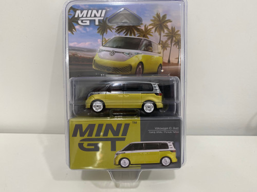 CHASE CAR 1/64 Mini GT Volkswagen ID.Buzz (Candy White & Pomelo Yellow) Diecast Car Model