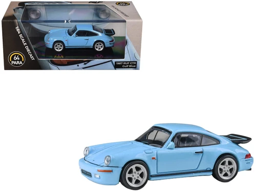 1/64 Paragon 1987 Porsche 911 930 RUF CTR Yellowbird (Gulf Blue) Diecast Car Model