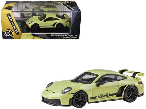 1/64 Paragon 2025 Porsche 911 (992.2) GT3 (Cartagena Yellow) Diecast Car Model