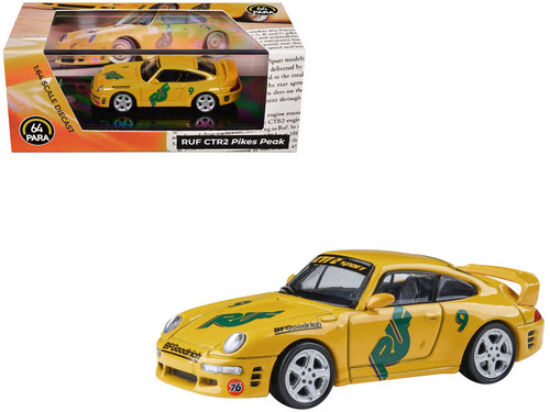 1/64 Paragon Porsche 911 930 Pikes Peak (Yellow) Diecast Car Model