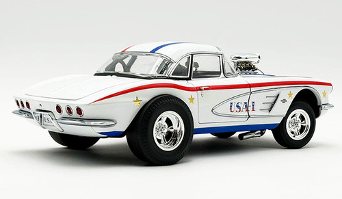 1961 Chevrolet Corvette Mako Shark Dark Blue 1/18 Diecast Model
