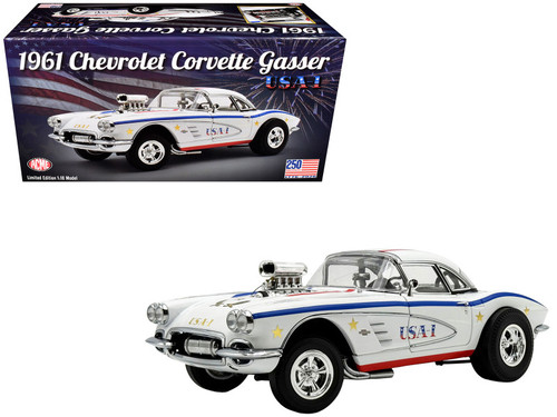1961 Chevrolet Corvette Mako Shark Dark Blue 1/18 Diecast Model