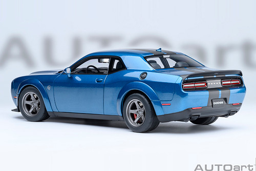 1/18 AUTOart 2023 Dodge Challenger SRT Super Stock (Frostbite Blue) Car Model