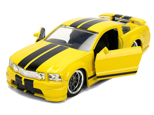 2006 Ford Mustang GT Yellow with Black Stripes "Fast & Furious 25 Years" Series 1/32 Diecast Model Car by Jada