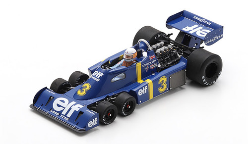 1/18 Spark 1976 Formula 1 Tyrrell P34 No.3 Winner Sweden GP Jody Scheckter Car Model