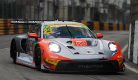 1/43 Spark Porsche 911 GT3 R (992) No.23 Phantom Global Racing Macau GT Cup - FIA GT World Cup 2025 Dorian BOCCOLACCI Car Model