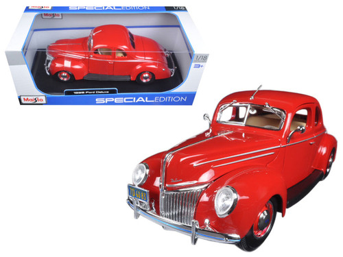 1939 Ford Deluxe Police 1/18 Diecast Model Car by Maisto