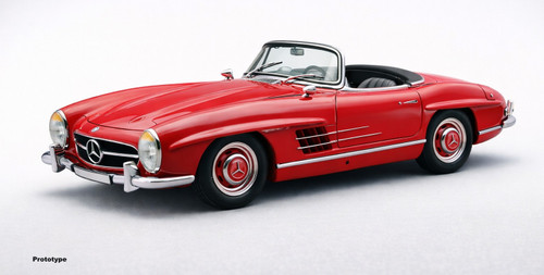 1/18 CMC Mercedes-Benz 300 SL W198 Roadster (Red with Black Interior & Functional Side Windows) Diecast Car Model