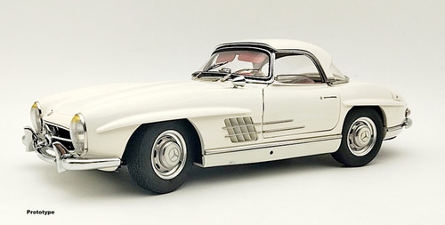 1/18 CMC Mercedes-Benz 300 SL W198 Hardtop (White With Red Interior & White Roof) Diecast Car Model