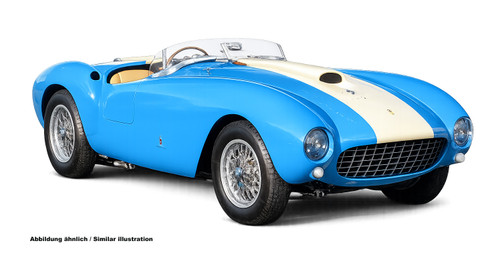 1/18 CMC Ferrari 375 MM Spider (Blue with White Stripe) #14 1000 Km Buones Aires Ibanez, Janices Partial Cockpit Cover Diecast Car Model