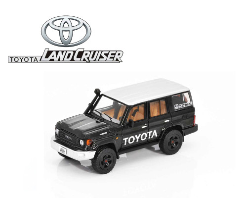1/64 GCD 2024 Toyota Land Cruiser (J76) 4×4 Off Road (Black) Diecast Car Model