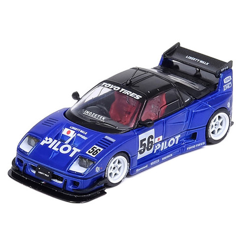 1/64 Inno Mazda AZ-1 Liberty Walk LB40 "Pilot" #56 (Blue) Diecast Car Model
